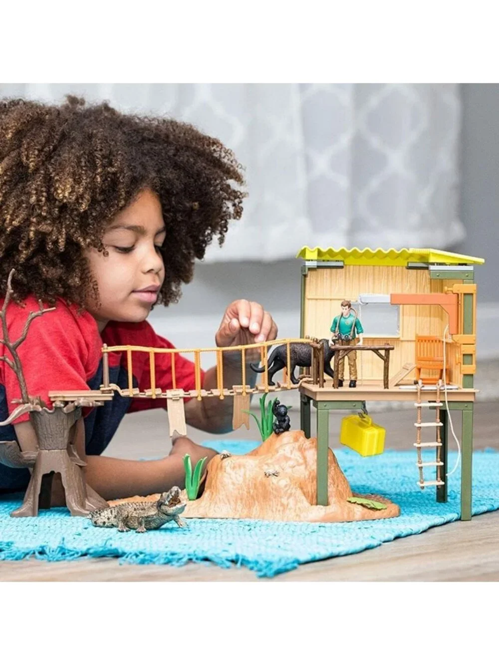 Wildlife Adventure Playset - 68 PC Ranger Station with Accessories for Kids 3